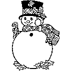 Snowman Rubber Stamp