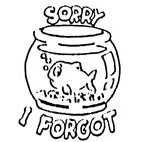 'Sorry I Forgot' Goldfish Stamp  (Available in 3 sizes) from £6.89