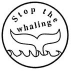 Stop the Whaling Rubber Stamp