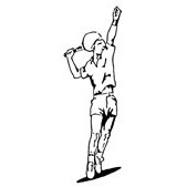 Tennis Player Rubber Stamp