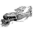 Train (2) Rubber Stamp