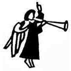 Trumpeting Angel Rubber Stamp