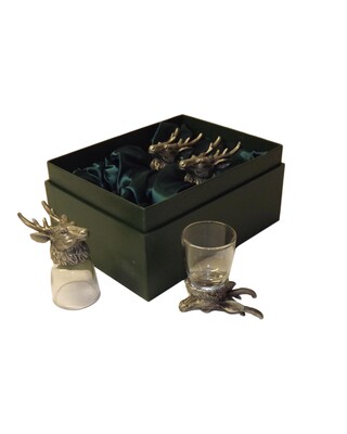 Animal Head Shot Glasses sets of 4 in gift box (Deer)