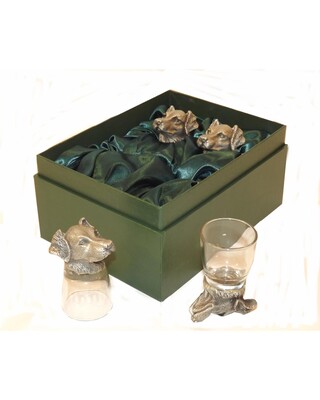 Animal Head Shot Glasses sets of 4 in gift box (Labrador)