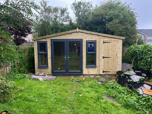 #PVC090 16x10 Apex Summer House Combi