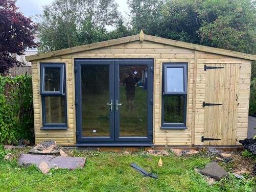 #PVC090 16x10 Apex Summer House Combi