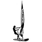 Wind Surfer Rubber Stamp