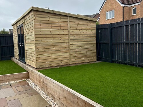 #PVC023 18x10 Pent Summer House