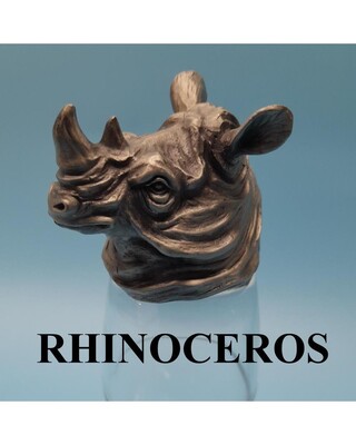 Animal Head Shot Glasses sets of 4 in gift box (Rhinoceros)