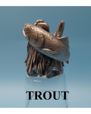 Animal Head Shot Glasses sets of 4 in gift box (Trout)