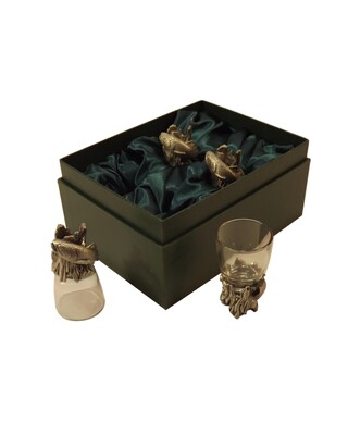 Animal Head Shot Glasses sets of 4 in gift box (Trout)
