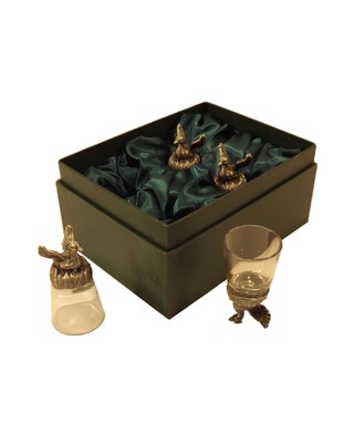Animal Head Shot Glasses sets of 4 in gift box (Goose)