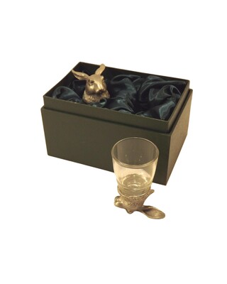 Animal Head Shot Glasses sets of 2 in gift box (Hare)