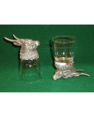 Animal Head Shot Glasses sets of 2 in gift box (Oryx)