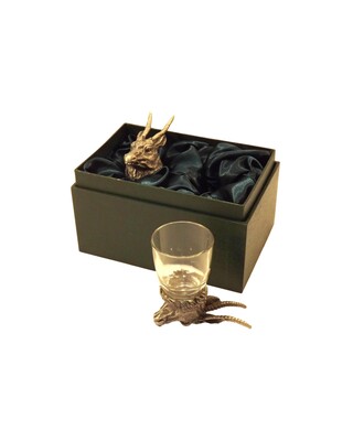 Animal Head Shot Glasses sets of 2 in gift box (Oryx)