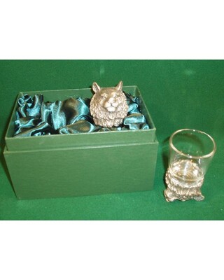 Animal Head Shot Glasses sets of 2 in gift box (Tiger)