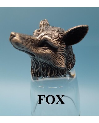 Animal Head Shot Glasses sets of 2 in gift box (Fox)