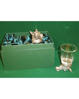 Animal Head Shot Glasses sets of 2 in gift box (Horse)