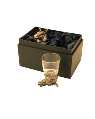 Animal Head Shot Glasses sets of 2 in gift box (Horse)