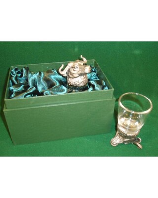 Animal Head Shot Glasses sets of 2 in gift box (Cape Buffalo)