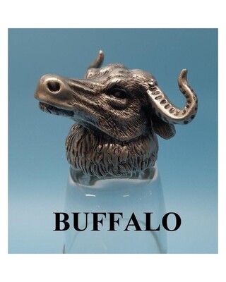 Animal Head Shot Glasses sets of 2 in gift box (Cape Buffalo)