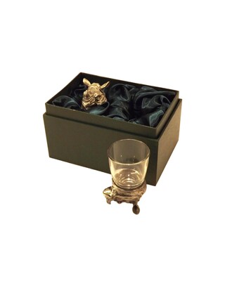 Animal Head Shot Glasses sets of 2 in gift box (Rhinoceros)