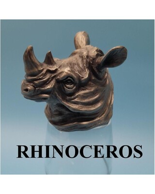Animal Head Shot Glasses sets of 2 in gift box (Rhinoceros)