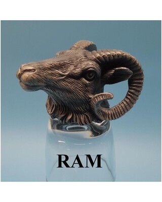 Animal Head Shot Glasses sets of 2 in gift box (Ram)