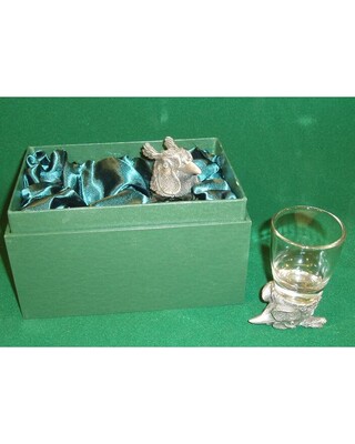 Animal Head Shot Glasses sets of 2 in gift box (Pheasant)