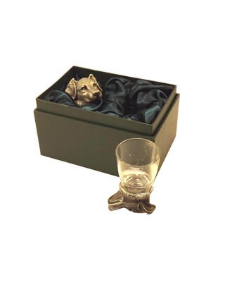 Animal Head Shot Glasses sets of 2 in gift box (Labrador)