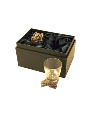 Animal Head Shot Glasses sets of 2 in gift box (Spaniel)