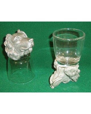 Animal Head Shot Glasses sets of 2 in gift box (Spaniel)