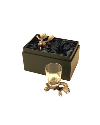 Animal Head Shot Glasses sets of 2 in gift box (Moose)