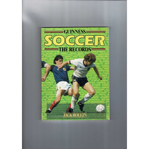 Item photo. Show listing details page. Listing Guinness Soccer - The Records by Jack Rollin (softback) 1985	 Guinness Soccer - The Records by Jack Rollin (softback) 1985
