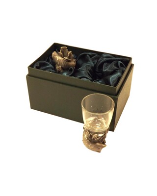 Animal Head Shot Glasses sets of 2 in gift box (Lrg. Mouth Bass)