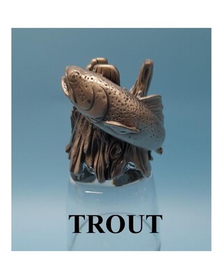 Animal Head Shot Glasses sets of 2 in gift box (Trout)