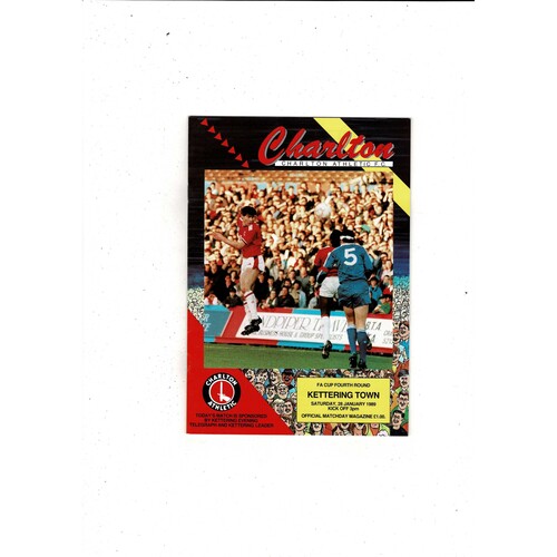 Charlton Athletic v Kettering Town FA Cup Football Programme 1988/89
