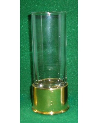 24K gold plated base with clear glass position finder shot glasses in gun case carrying box