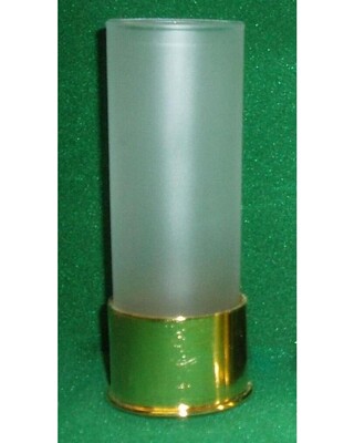 24K plated with frosted glass position finder shot glasses in gun case carrying box
