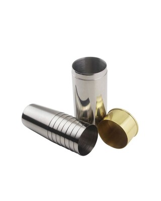 Wooden boxed flask, cups and pewter SBS peg finders