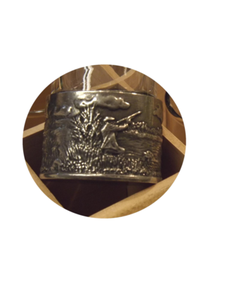 Embossed Polished Wildfowling numbered shot glasses