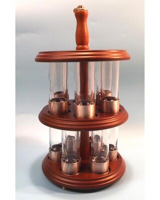 Antiqued Pewter shot glasses x 12 numbered as peg markers