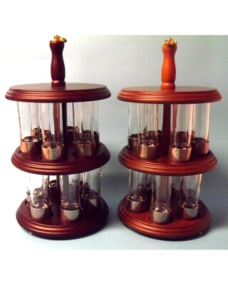 Polished Pewter shot glasses x 12 numbered as peg markers