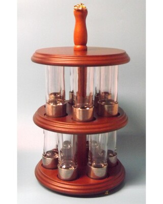 Polished Pewter shot glasses x 12 numbered as peg markers