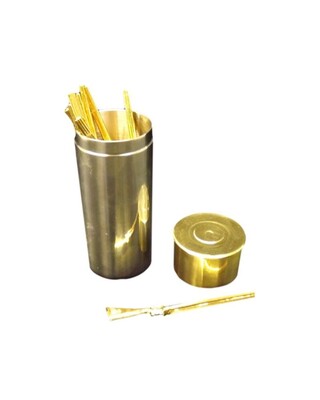 Cartridge shaped gold plated peg finders