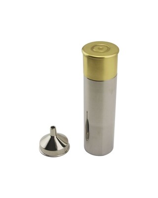 Cartridge shaped hip flask