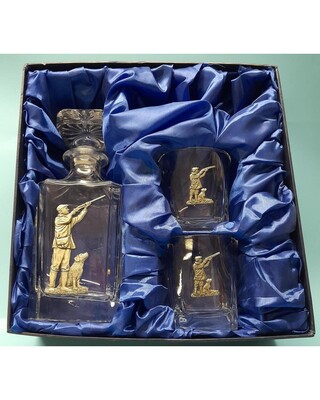 Decanter & Whisky glass set with shooter embellishments