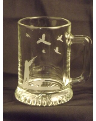 Sml Engraved Tankard Shooting Scene