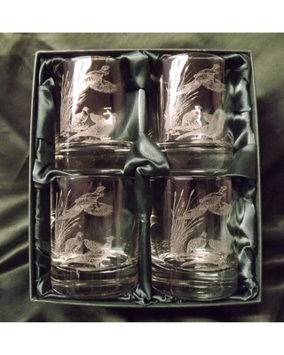 Pheasants Whisky Glass sets x 4 same image