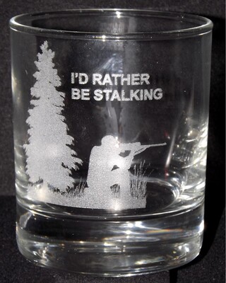 "I'd rather be stalking" glasses x 4